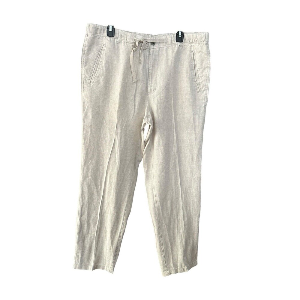 Tasso Elba XL 100% Linen Pants Lightweight Drawstring Waist Women’s #KL5-6